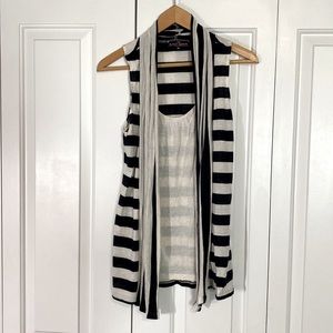 Almost Famous Blue & White Stripe Shirt Size M